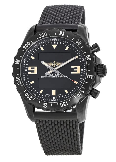 Breitling Aero Classic 24mm Black Rubber Strap 256S